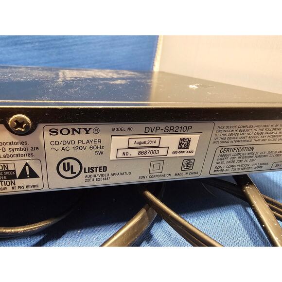 Sony DVD CD Player Model DVP-SR210P - tested - Picture 6 of 8